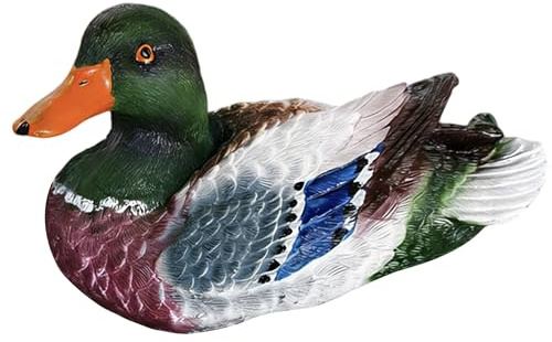 Ameble Decorazione per laghetto galleggiante con esca realistica per anatra selvatica da 8, 7x4, 9x4, 7 pollici per piscina e giardino - Verde