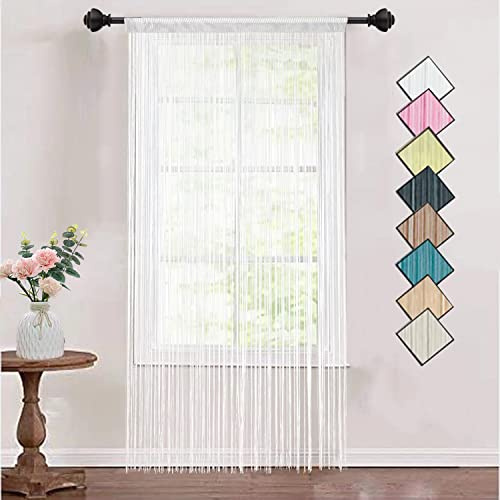 HSYLYM String Curtains 35x96 Inch White 1 PC
