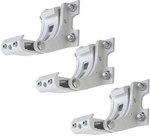 Mendler 3er-Set Wandhalterung für Markise T124 - weiß | Wandkonsole Wandmontage Adapter