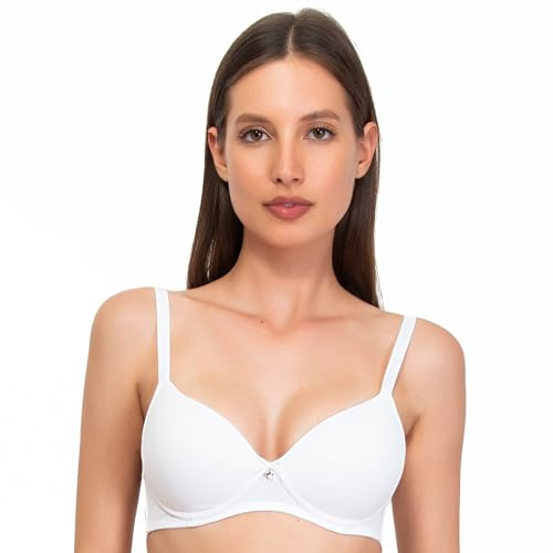 SÌèLEI, Reggiseno con Coppe Graduate Senza Ferretto, Realizzato in Cotone Biologico, 100% Naturale, Designed in Italy