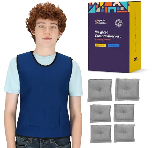Special Supplies Compression and Weighted Vest - Deep Pressure Sensory Comfort - Weighted Vest for Kids - Adjustable