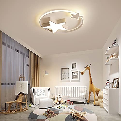 Led Deckenleuchte Sternlicht Sternenhimmel Glitzer-Lampe Kinderzimmer Wohnzimmer Deckenlampe Dimmbar Stern Mit Fernbedienung Licht Moderne Kinderlampe Dekor Lampe Cartoon Schlafzimmer Designe/55Cm