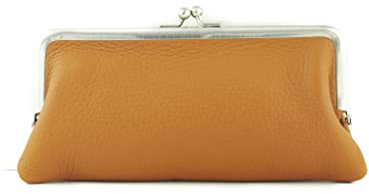 Bügelbörse Damen Geldbörse Emma in braun, Damen Portemonnaie Vintage