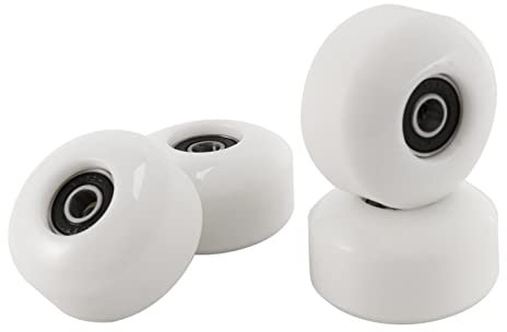 SHAPOKY Skateboard-Rollen mit Kugellagern, 52 x 30 mm, Street PU-, Skateboard-Teile, Cruiser-Longboard-, 4 Stück, Weiß