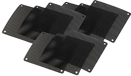 Mobestech 10stücke Pack Quadratische Pc-staubschutz-Abdeckung Aus PVC Mit Filter Für Gehäuselüfter Und Computergitter Schwarz