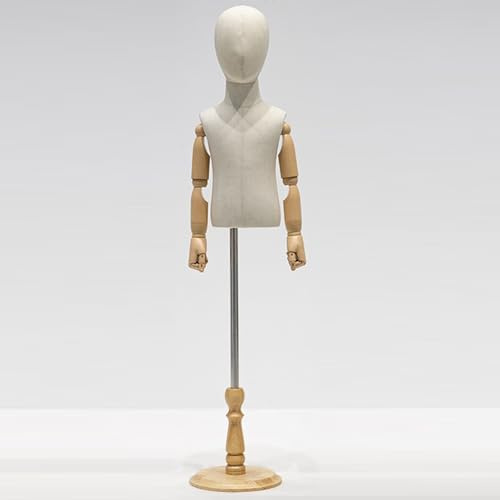 MDCG Kleine Größe Schaufensterpuppe Dummy Halber Rumpf Jungen/Mädchen 1-8 Jahre alt Kleiderform Schaufensterpuppen Höhenverstellbarer Standard Kleidungsstück Körperpuppe Schaufensterpuppe ( Color :