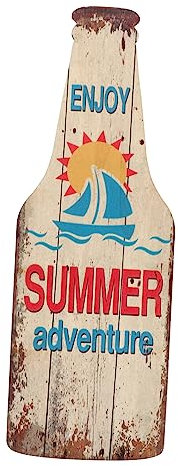DECHOUS Hawaiian Beach Themed Wooden Beer Bottle Hanging Sign Retro Home Decor Für Eingangstüren Bars Und Restaurants Einzigartiges Zur Einweihung Langlebig Und Sicher Der Anwendung