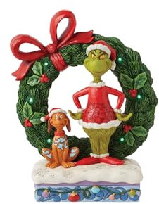 Enesco The Grinch by Jim Shore Grinch & Max - Ghirlanda luminosa