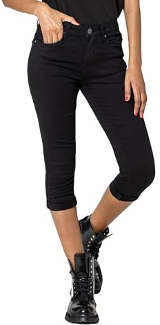 Nina Carter P260 - Jean pour femme - Coupe skinny - Taille haute - Pour l'été, Noir (P230-1), XXL mince
