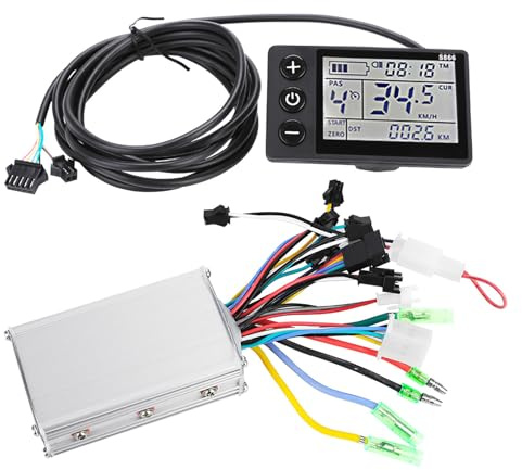 Haosie Ebike Controller, 24V-36V Brushless E Bike Controller and Display | with Waterproof LCD Display Panel, for Electric Bicycle Scooter (24V/36V 250W/350W)