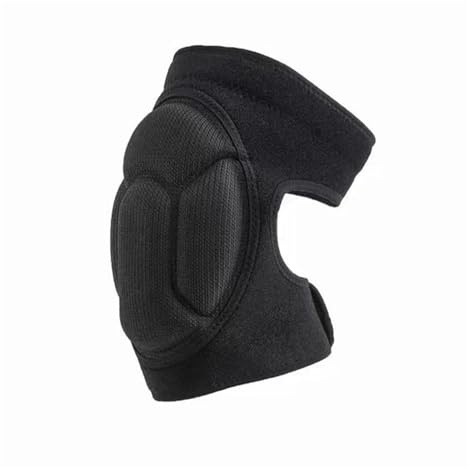 OZLCUA Ginocchiere Sportive Ginocchiere in Spugna Ispessita Protezione for Il Ginocchio Sportivo Danza Basket Fitness Equitazione Protettiva Tutore Fascia Ginocchio(1pcs Black,XL)