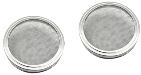 Hoement 2stücke Edelstahl Sprossendeckel Für Weithals- -gläser Lebensmittelechter Sprouting-lid Für Herstellung Von Bio-sprossen Zu Hause Einfaches Abtropfen Und Sieben Für Brokkoli