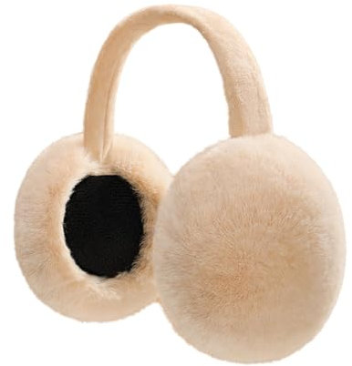 Lifup Winter Ohrenwärmer Faltbare Ohrenschützer Verstellbarer Plüsch Weich Ohrenschutz Ear Muffs Ear Warmers for Women Beige