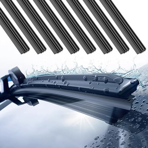 Jortmrd 8 Stück Scheibenwischer Gummi Wischergummi Meterware Universal Scheibenwischergummi Ersatz Zuschneidbare Wischergummis (800mm)