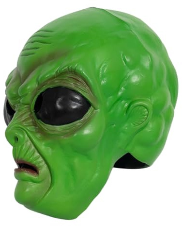 MAGICLULU Halloween Masken Grünes Cosplay Kopfstück Für Halloween Lustige Party Maske Perfekte Kostümzubehör Für Halloween Feiern Und Karneval Hohe Qualität Einzigartiges Design Masken