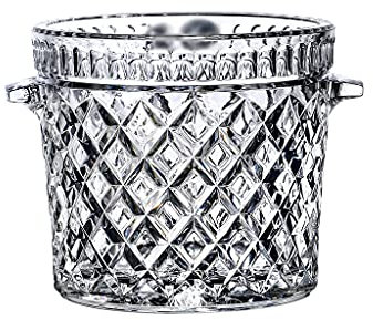 QMOWIZ Eiseimer Glas Eiskübel Haushalt Champagner Eimer Mode Wein Eiskübel Geeignet Für Hotel Bar Ktv Ice Bucket