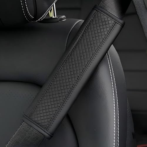 Sbrdpaxl 2 Stück Gurtpolster Auto für VW Caravelle Sharan Variant 2000-2023 2024, Bequem und Weich, Sitzgurt Schutzkissen Polsterung Schulterschutz Interieur Styling, Auto Zubehör,Black