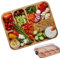 Quzente Cheese Tray, Wooden Charcuterie Platter and Serving Meat Board with Lid, Reusable Compartment Tray for Fruit Dessert Snacks Cooked Food for Wedding BirthdayAnniversary