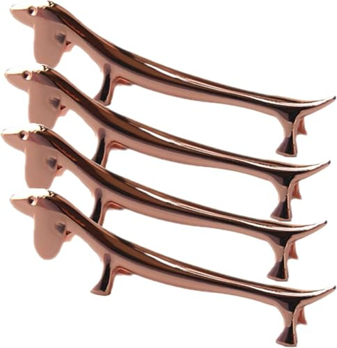 Lot de 4 bancs à couteaux, porte-baguettes, en acier inoxydable, en forme de cerf, porte-couverts en forme de chien, porte-couverts pour couteaux, fourchettes, cuillères, espace de rangement pour