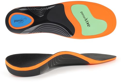 GemChve Plantillas Fascitis Plantar,Arco Pie Aplicable para Pies Planos,Dolor en Los Pies Aplicable a Zapatillas Deportivas y Calzado de Seguridad Orange 36-38.5 EU
