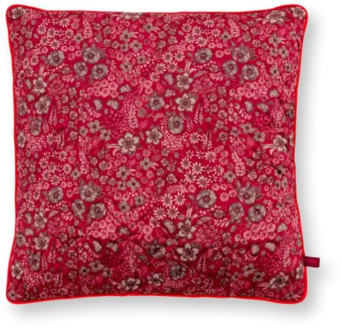 Pip Studio Zierkissen Quilted Daisy Dreams Red 50x50cm