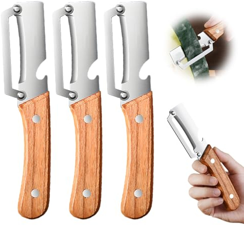 Multi Functional Vegetable Peeler for Kitchen, Ultra Sharp Stainless Steel Veggie, Fruit, Carrot, Orange & Potato Peeler with Ergonomic Handle, Julienne Peeler & Bottle Opener, Fruit Peeler (3pcs)