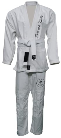 Men’s Traditional Karate Gi Uniform with Belt – Heavy-Duty Cotton Martial Arts Suit for Training & Competition (White, A3)