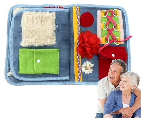 Couverture De La Démence - Couverture Réconfortante De Fidget Âgée Pour Les Personnes Âgées | Aide À La Perte De Mémoire Thérapeutique, Couvertures D'activité Sensorielle, Jouet De Soulagement