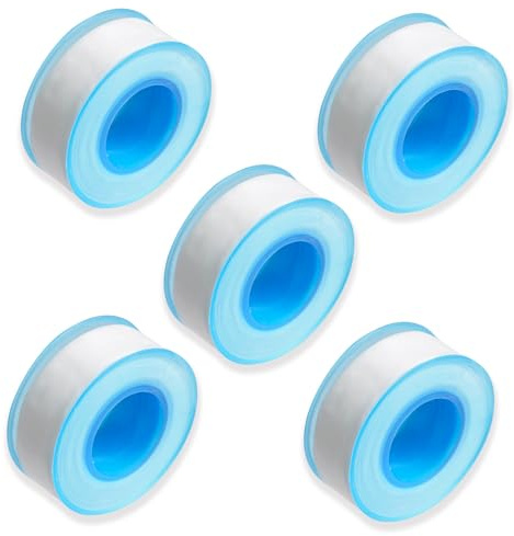 Alinw 5 Pcs Plumbers Mait, Plumbing Tape to Stop Leaks, Plumber Thread Plumbers PTFE Tape for Stop Leaks, Bathroom, Kitchen, Garden(15mm*0.085mm*15M)
