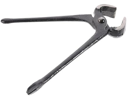 GALPADA Pince à Talon en Noyer 15 Cm Boule et Fourche, Outil Manuel de Réparation Chaussures, Pinces à Chevilles à Talons Hauts pour Extraction D’ongles, Adapté Atelier et Usage