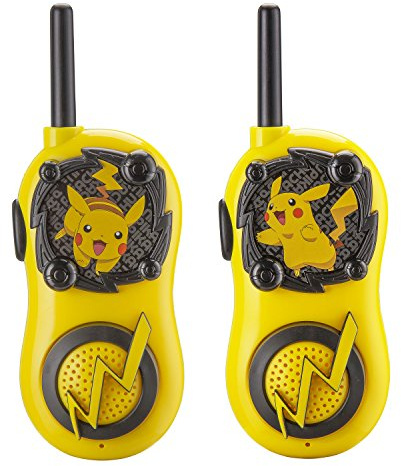 eKids Pokemon Walkie Talkies Pikachu Toys FRS Walkie Talkies for Kids Long Range Static Free Easy to Use For Indoor and Outdoor Games