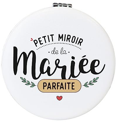 Manahia Miroir Cadeau Mariée - Petit Miroir de la Mariée Parfaite - Bijoux Mariée - Cadeau Mariage - Idée Cadeau Mariée - Noël Mariée - Annonce Mariage - Future Mariée - Cadeau de Noces