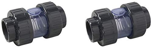 well2wellness® PVC-Kegelrückschlagventil transparent Rückschlagventil transparent 50mm - 2 Stück (200220-2)
