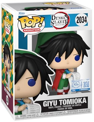 Funko POP! Animation: Demon Slayer - Giyu (Holidays) - Amazon Exclusive | Offizielles Anime Merch - Vinyl Sammelfigur als Regal Deko - Geschenkidee zum Geburtstag für Fans und Sammler