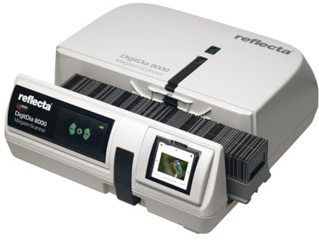 Scanexperte Scanner de diapositives DigitDia 8000, numérisation de diapositives, résolution maximale 10 000 DPI, avec envoi aller-retour, vidéo d'instructions et logiciel de numérisation