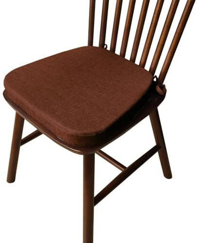 Hovoto Chair Cushions Pads, 2 Piece Seat Pads for Dining Chairs with Ties Non Slip Seat Cushions, Big Hippo Chair Cushion for Kitchen, Patio Garden, Dining Room Washable Cover