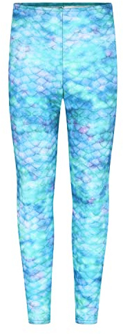 Planet Mermaid Legging de bain pour enfant Motif petite sirène Couleurs vives et résistantes au chlore, Étoile de mer, 8-9 ans