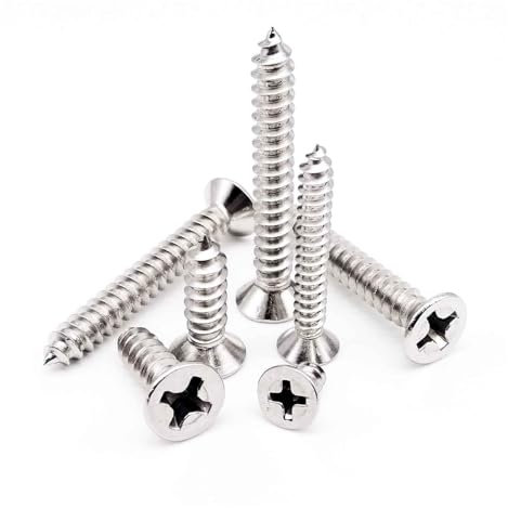 5/10/50/100X M2 M2,5 M3 M3,5 M4 M5 M6 304 Edelstahl Kreuz Phillips Flache Senkkopf selbstschneidende Möbel Holz Schraube (Color : 30mm, Size : 100pcs M2.9)