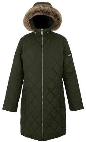 Regatta Fritha III Lång vadderad jacka, mörk kaki, storlek 18, Mörk kaki, 44