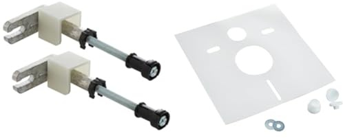 Geberit 111.815.00.1 Duofix Vorwandmontage-Bausatz, für Massiv- oder Ständerwand & Sanit 16.002.00.0000 Schallschutzset für Wand-WC und Bidet, weiß, 1-Pack