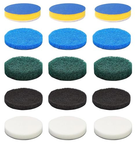 LINGJIA 15 Pezzi Spazzola Elettrica per Pulizia, Spugne per la Pulizia, Spazzole per la Pulizia del Giardino, Accessori Universali per la Pulizia, per Una Vasta Gamma di Applicazioni