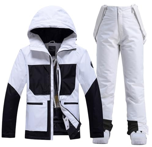 HOTIAN Damen Ski Jacke und Hosen 2 Teilig Set Skianzug Damen Wasserdicht Winddicht Winter Outdoor Warme Skifahren Skibekleidung damen set