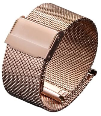 Cinturino in metallo intrecciato for orologio da 16 mm, 18 mm, 20 mm, da uomo e da donna, cinturino universale in metallo intrecciato for orologio, cinturino a maglie, adatto for smartwatch(Rose Gold,