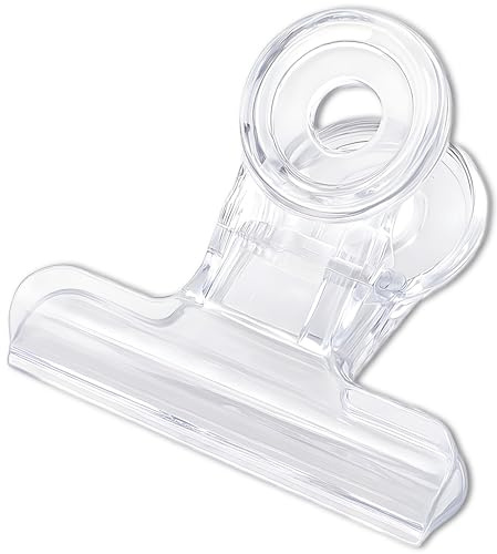 BOLDiX Lochclips Plastik Klammern 30 Stück – Multifunktionale Clips für Grow Bags ohne Löcher, Tüten, Fotos, Low Stress Training, Befestigung für Pflanzendraht (Transparent | 30mm | Ø4mm)