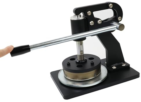 Cortador de Muestras de Tela Prensado a Mano, Cortador de Muestras Redondas de 100cm², Diámetro de la Cuchilla: 112,84mm, Cuchilla de Muestreo a Presión Manual con Grosor de Corte Ajustable