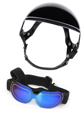 Hundebrille, verstellbar, Haustierhelme, Welpen, Motorrad, Sonnenhut, Hut, Sicherheit, verstellbare Hundebrille, Helme, ABS, M