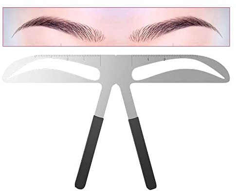 Praktische Augenbrauen Schablone, Make Up Augenbrauen Lineal Dauerhafte Augenbrauen Zubehör Bremssättel Hilfemittel (Natürliche Augenbrauen)