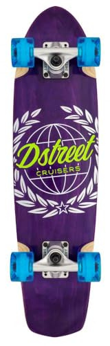 DSTREET Cruiser Atlas Skateboard Unisex Adulto, Viola (Purple), 28 IN