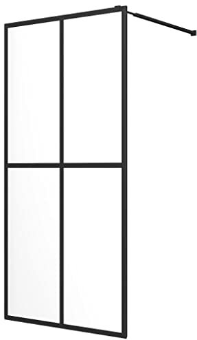 vidaXL Paroi de Douche à Passage Cabine de Douche Paroi de Douche à l’Italienne Salle de Bain Maison Intérieur Verre Trempé Transparent 118x190 cm