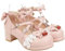 Platform Heels Women Block Chunky Heel Pumps Platform Round Toe Shoes White Pumps